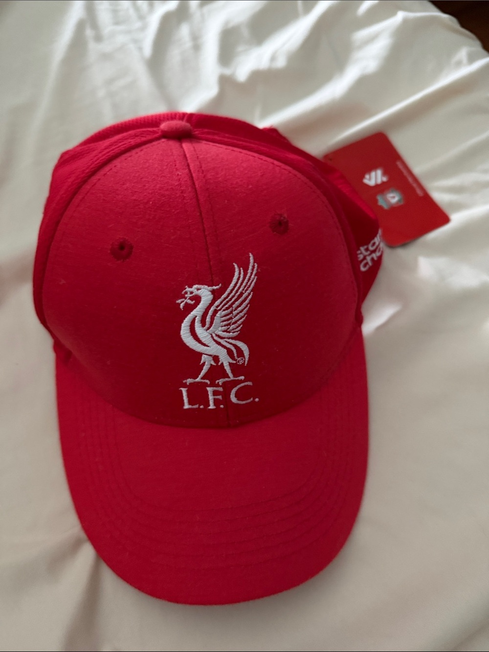 New Era Red Liverpool FC Cap with White Crest Tag